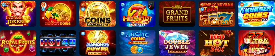 Seznam her v kasinu MostBet